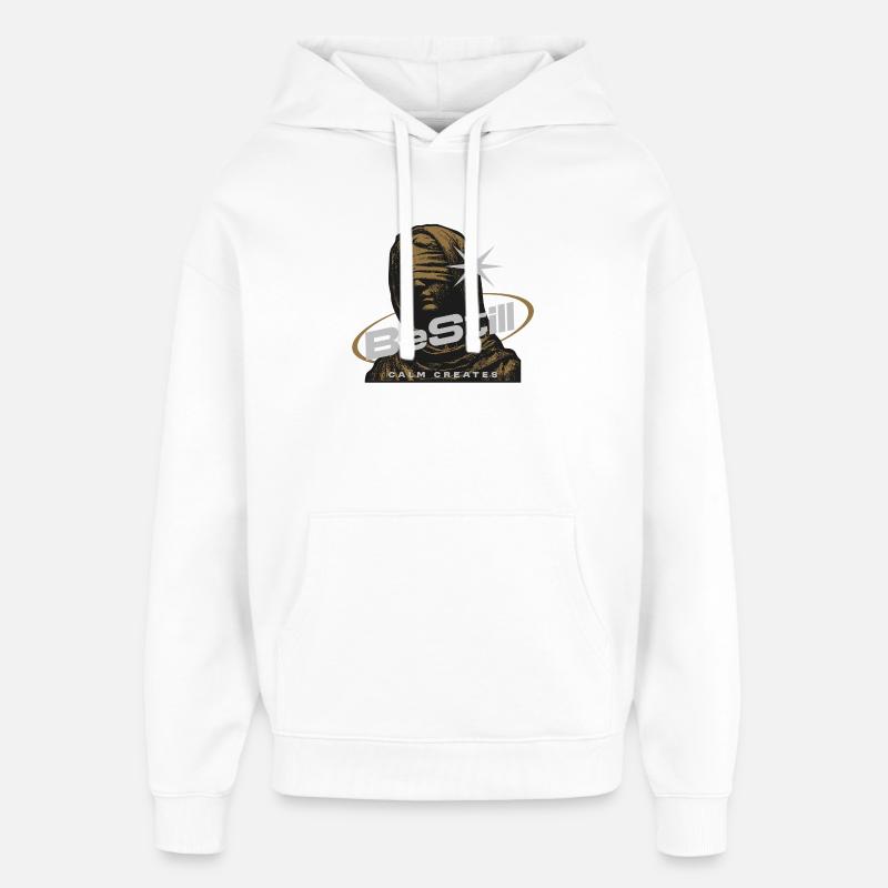 Statue méditative BeResting Art - Sweat à capuche unisexe Stanley/Stella Oversized - blanc