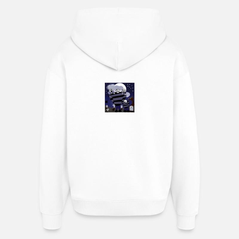 Prisonniers dans l’ombre dans le cimetière - Sweat à capuche unisexe Stanley/Stella Oversized - blanc