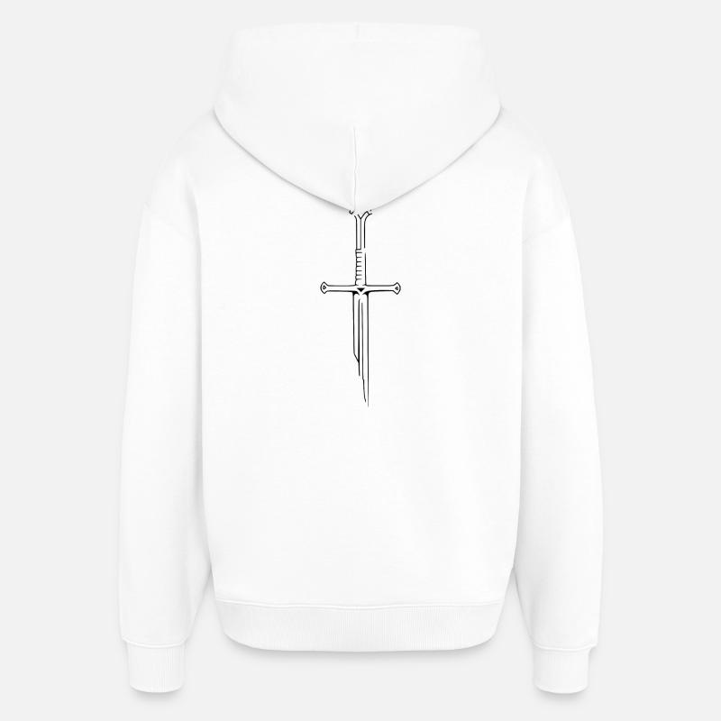 épée - Sweat à capuche unisexe Stanley/Stella Oversized - blanc