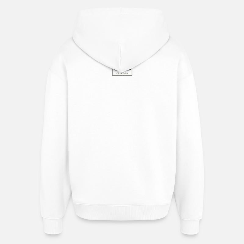 Atlantic Freedom Marine Élégance - Sweat à capuche unisexe Stanley/Stella Oversized - blanc