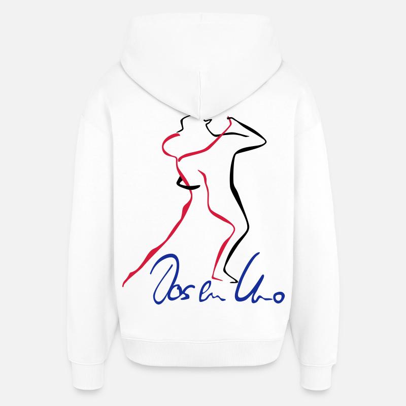 Tango Dos en Uno - Oversized Unisex Hoodie von Stanley/Stella - Weiß
