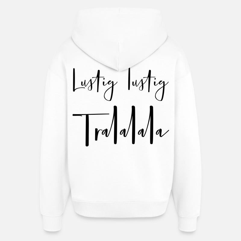 Noël drôle tralalalala - Sweat à capuche unisexe Stanley/Stella Oversized - blanc