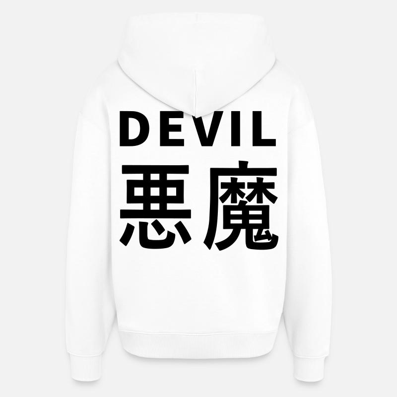 Le Kajni du Diable - Sweat à capuche unisexe Stanley/Stella Oversized - blanc