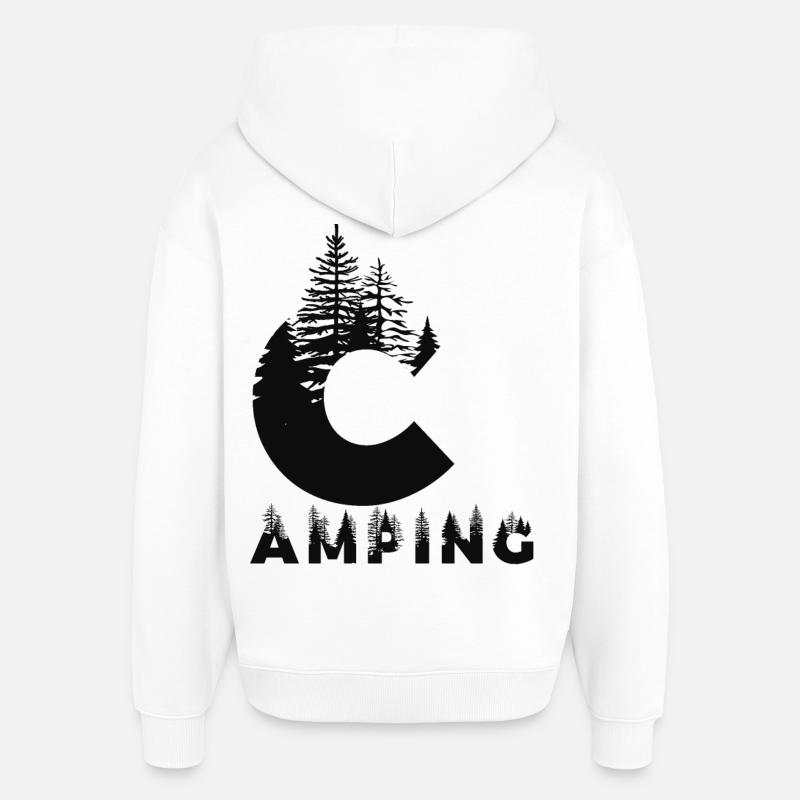 camping - Sweat à capuche unisexe Stanley/Stella Oversized - blanc
