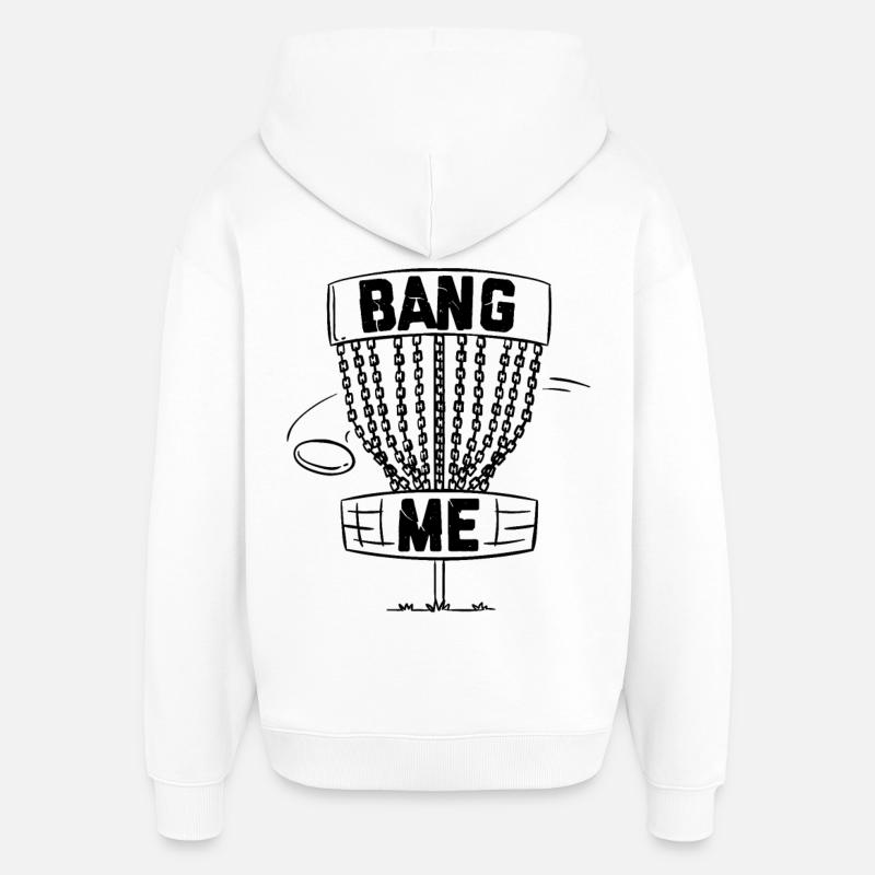 Disc Golf - Sweat à capuche unisexe Stanley/Stella Oversized - blanc