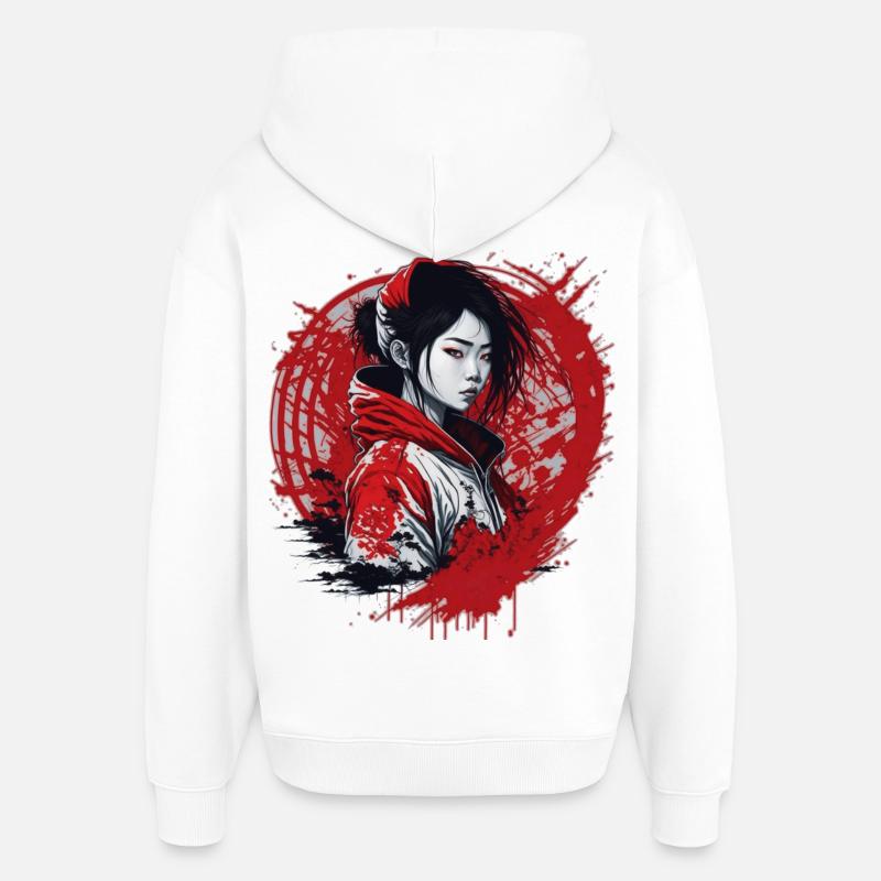 Style de rue pour filles - Sweat à capuche unisexe Stanley/Stella Oversized - blanc
