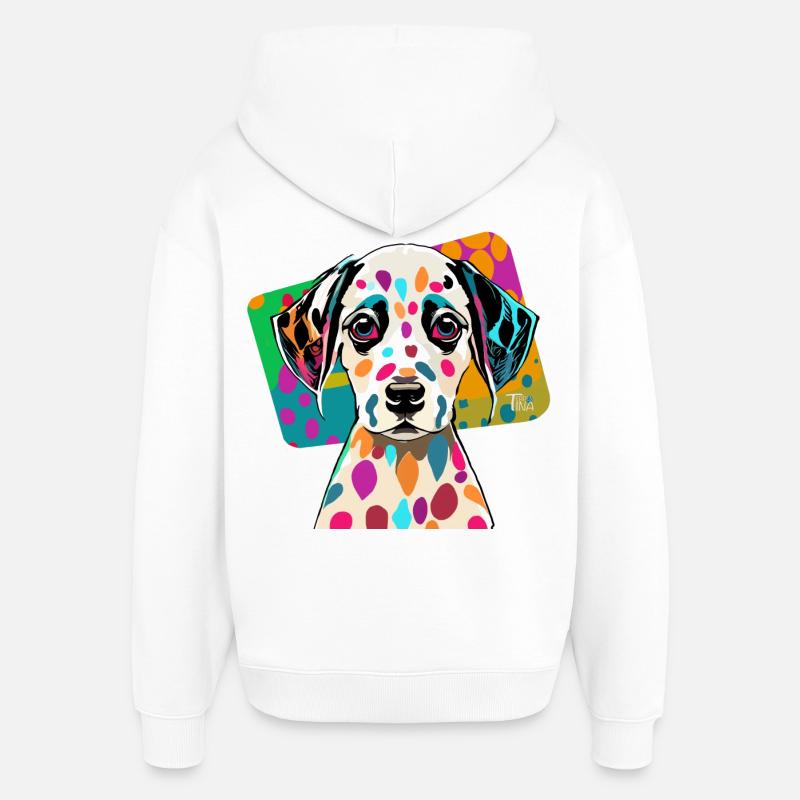 Dalmate - Sweat à capuche unisexe Stanley/Stella Oversized - blanc