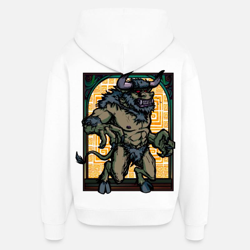 Bête à cornes de verre de style rétro - Sweat à capuche unisexe Stanley/Stella Oversized - blanc