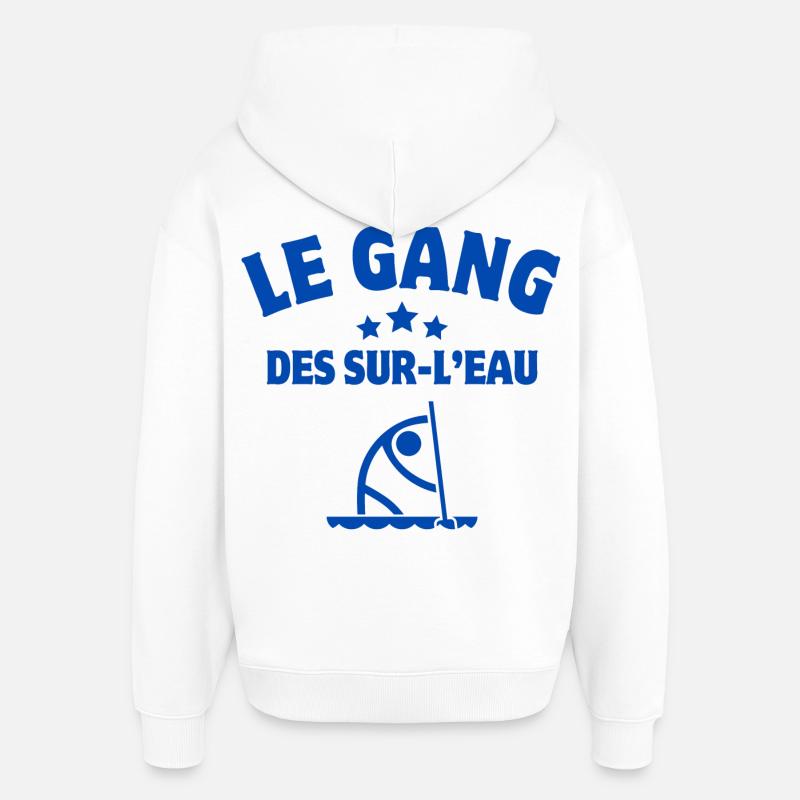 paddle, fan de paddle, pagayer - Sweat à capuche unisexe Stanley/Stella Oversized - blanc
