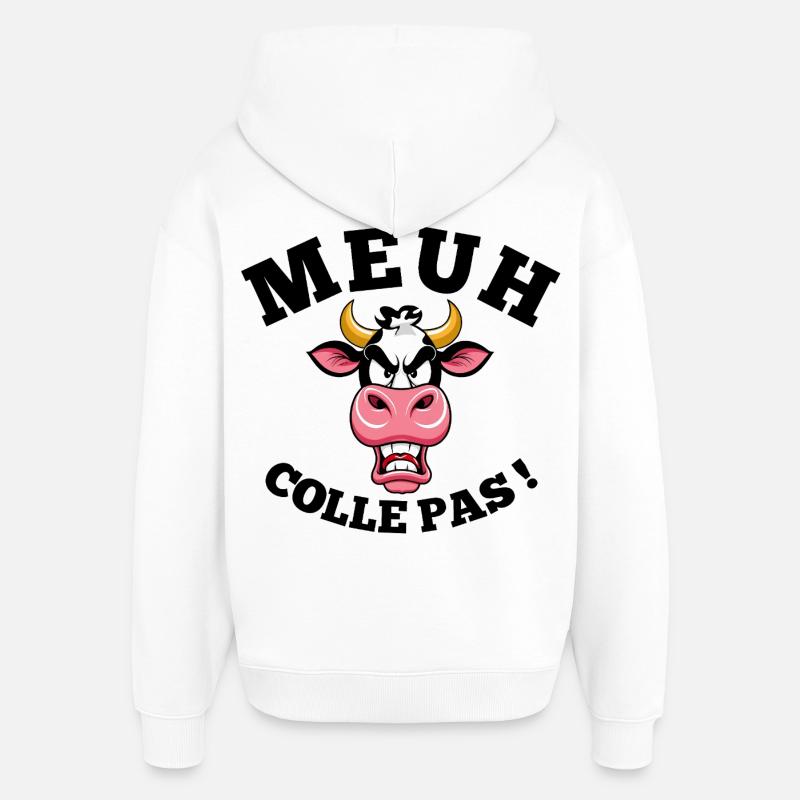 conduire, conducteur, permis de conduire - Sweat à capuche unisexe Stanley/Stella Oversized - blanc