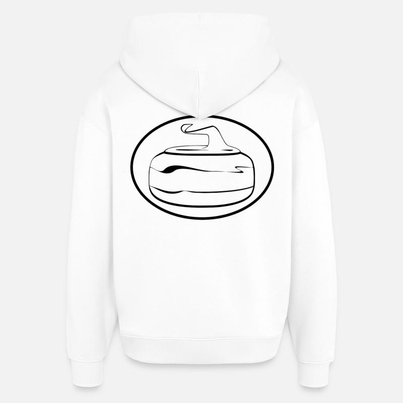 L’art du curling - Sweat à capuche unisexe Stanley/Stella Oversized - blanc