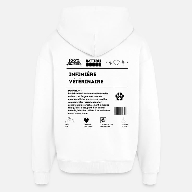 ASV_Nac - Sweat à capuche unisexe Stanley/Stella Oversized - blanc