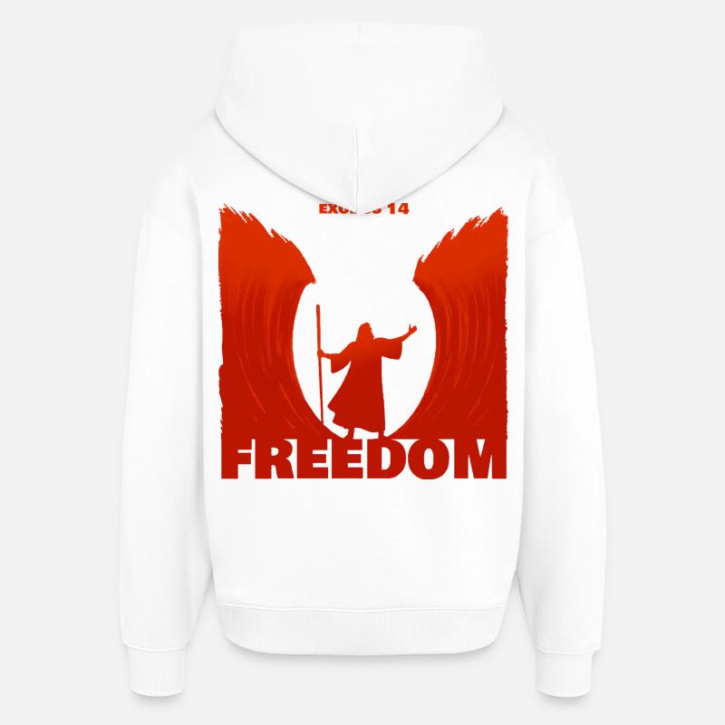 Exode : la liberté - Sweat à capuche unisexe Stanley/Stella Oversized - blanc