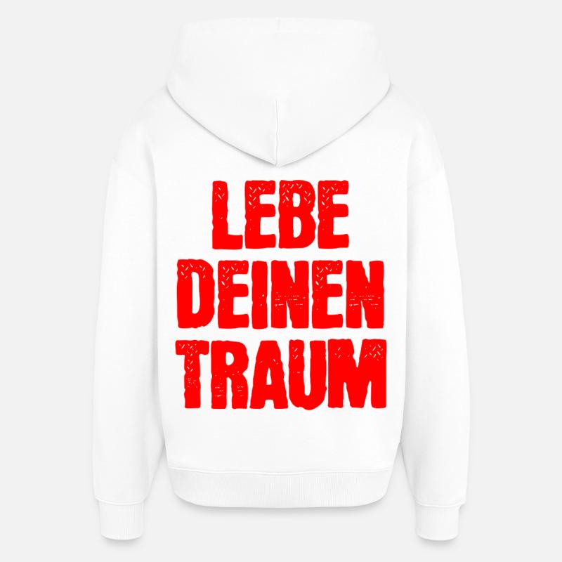 Vis ton rêve - Sweat à capuche unisexe Stanley/Stella Oversized - blanc