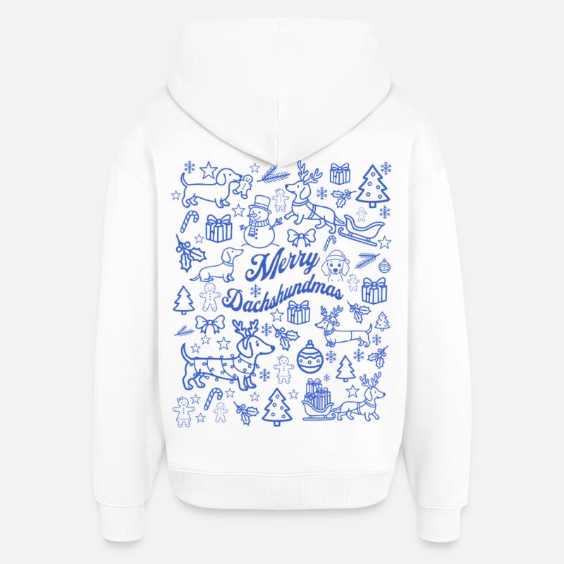 Joyeux teckels - Sweat à capuche unisexe Stanley/Stella Oversized - blanc