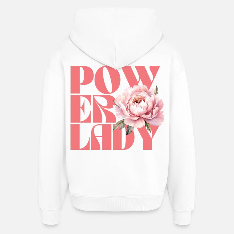 Dame de pouvoir - Sweat à capuche unisexe Stanley/Stella Oversized - blanc