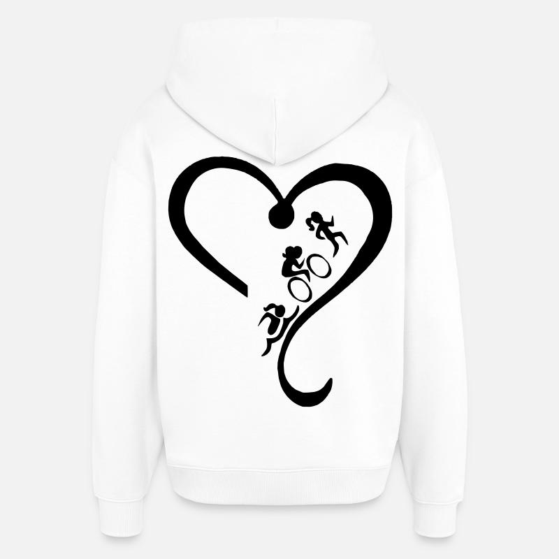 Triathlon-holic - Sweat à capuche unisexe Stanley/Stella Oversized - blanc