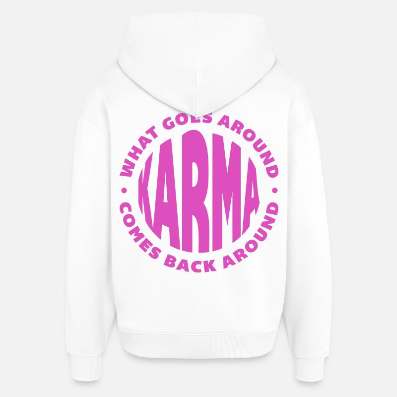 karma - Sweat à capuche unisexe Stanley/Stella Oversized - blanc