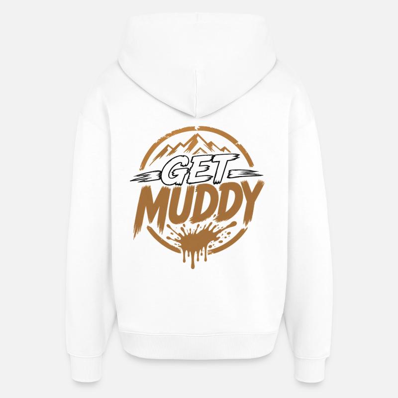 Boue - Sweat à capuche unisexe Stanley/Stella Oversized - blanc