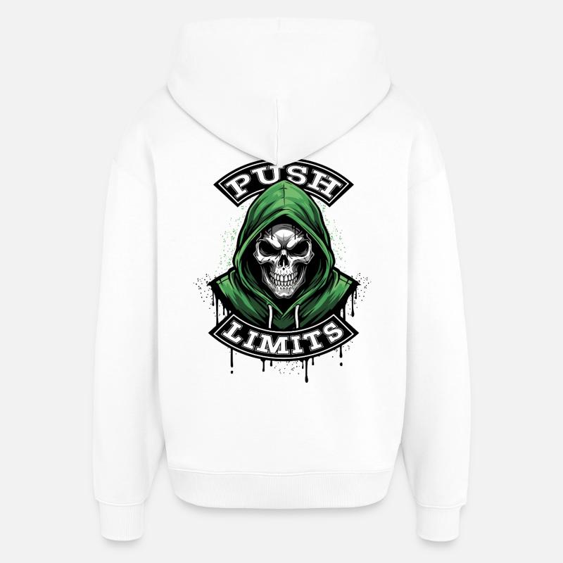 PUSH LIMITS - Sweat à capuche unisexe Stanley/Stella Oversized - blanc