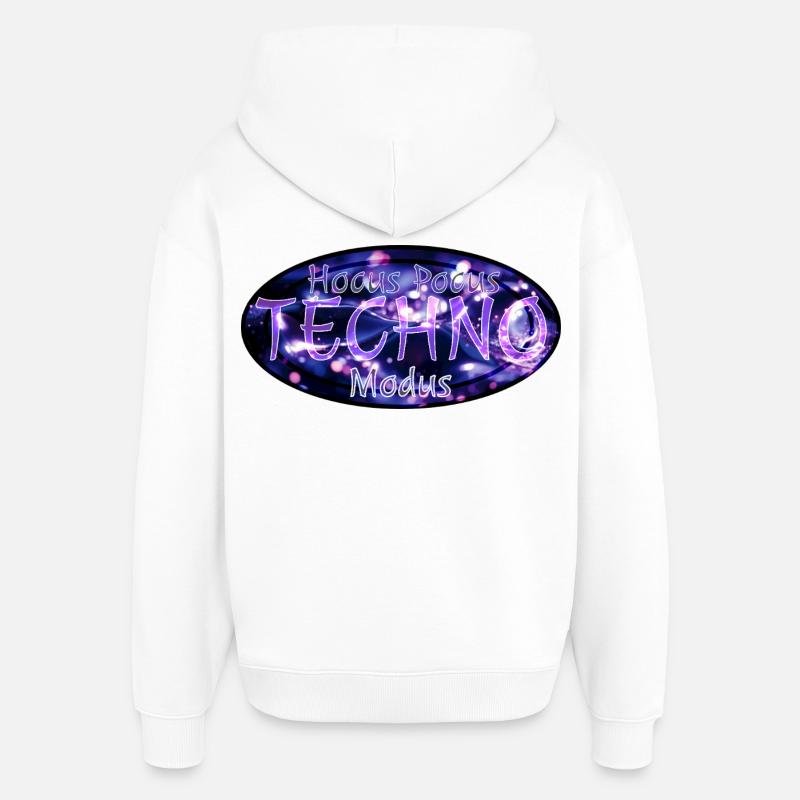 Hocus Pocus Techno Modus - Oversized Unisex Hoodie von Stanley/Stella - Weiß