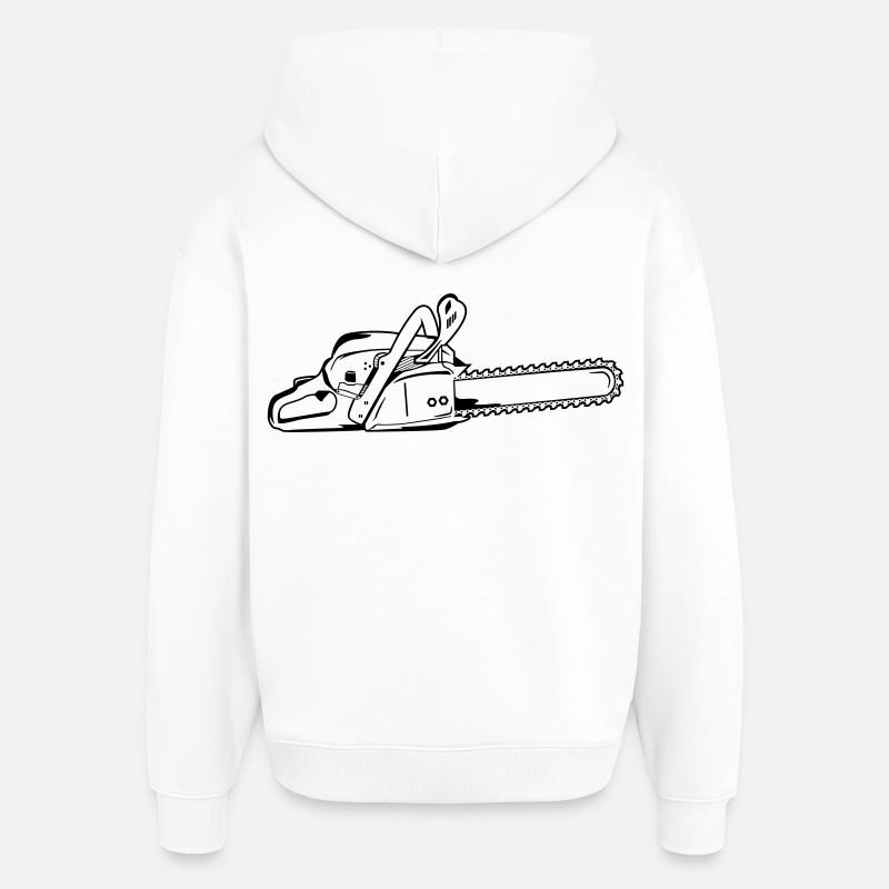 Chainsaw - Oversized Unisex Hoodie by Stanley/Stella - white