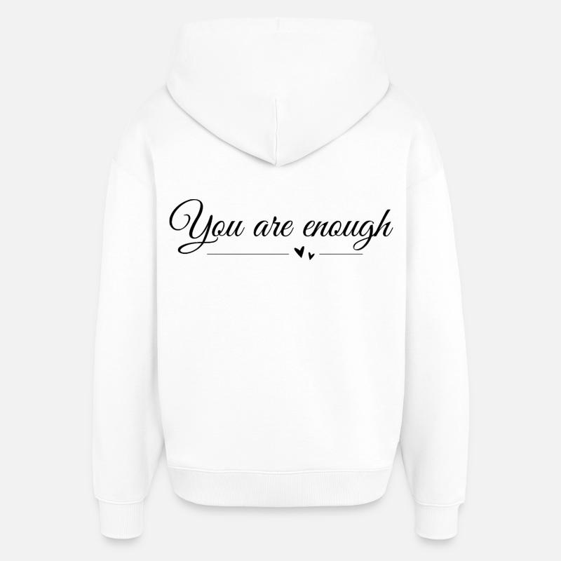 Tu es suffisant ! - Sweat à capuche unisexe Stanley/Stella Oversized - blanc