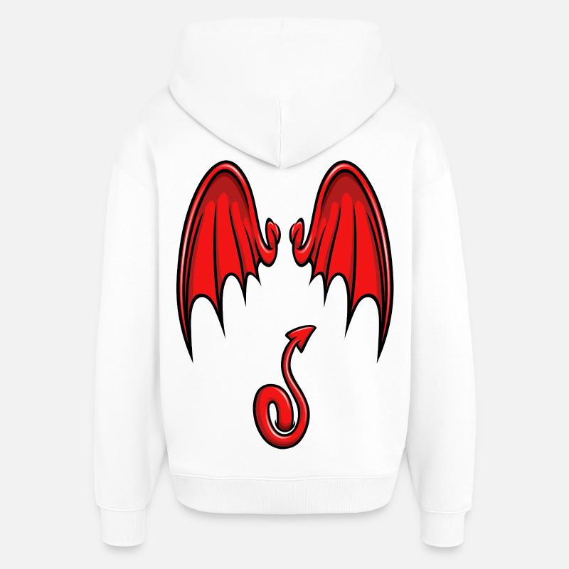 Je suis un petit diable - Sweat à capuche unisexe Stanley/Stella Oversized - blanc