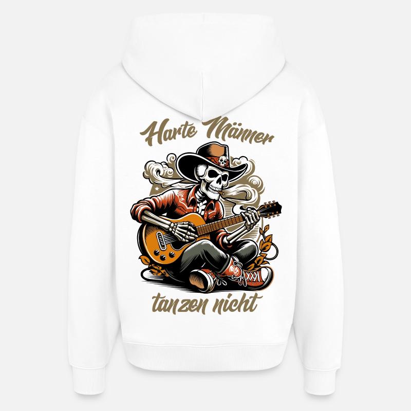 Harte Männer, tanzen nicht - Oversized Unisex Hoodie von Stanley/Stella - Weiß