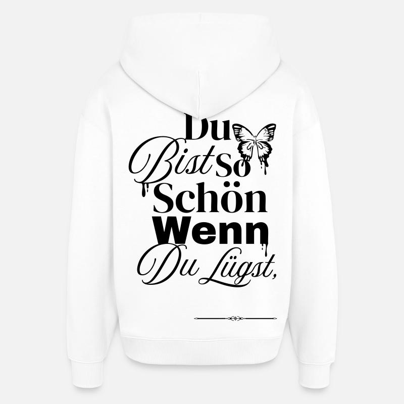 So Schön Wenn Du Lügst - Oversized Unisex Hoodie von Stanley/Stella - Weiß