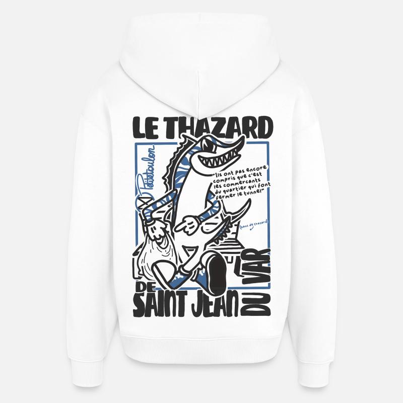 Thazard de Saint Jean du Var - Sweat à capuche unisexe Stanley/Stella Oversized - blanc