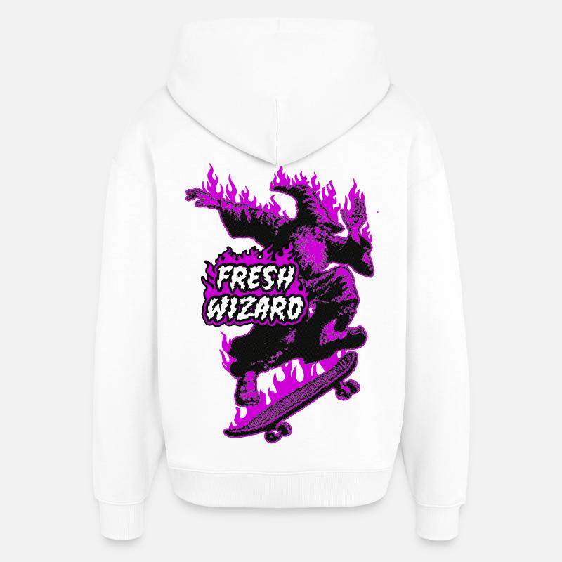 Fresh Wizard - Oversized Unisex Hoodie von Stanley/Stella - Weiß