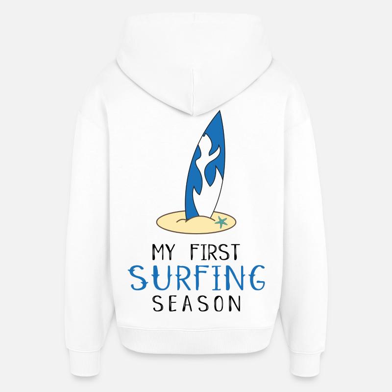 surfeur - Sweat à capuche unisexe Stanley/Stella Oversized - blanc