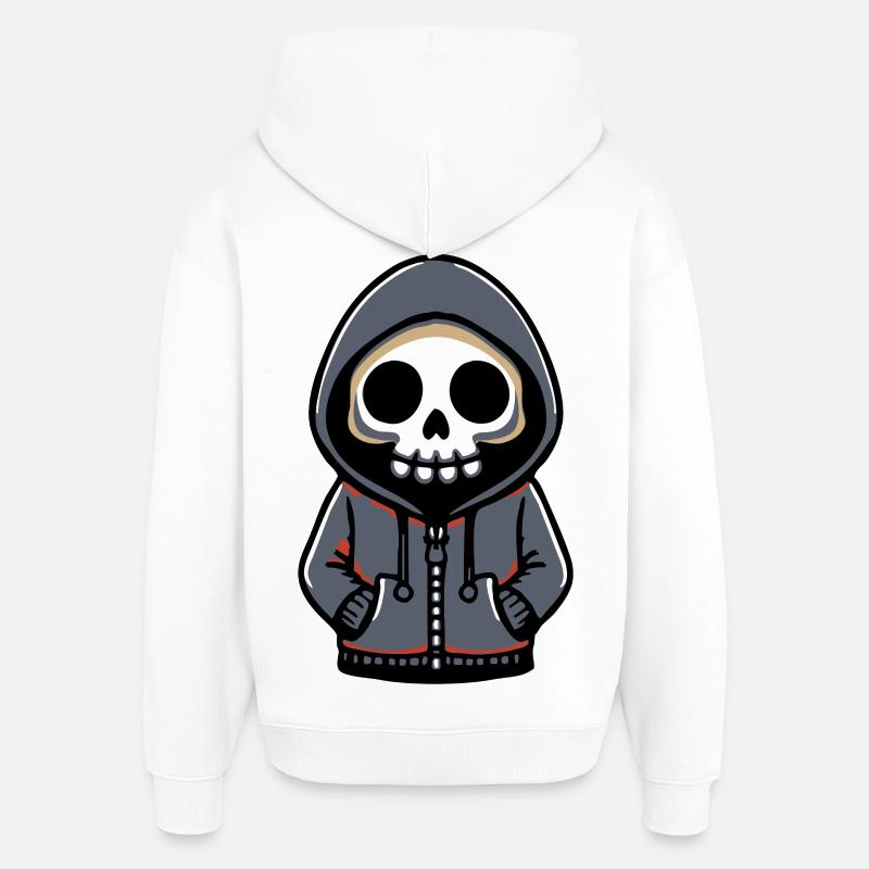 Squelette en sweat à capuche - Sweat à capuche unisexe Stanley/Stella Oversized - blanc
