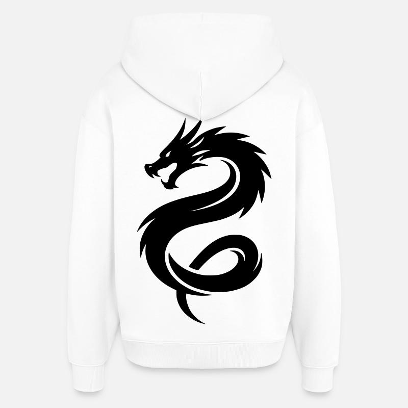 Dragon d’Asie - Sweat à capuche unisexe Stanley/Stella Oversized - blanc
