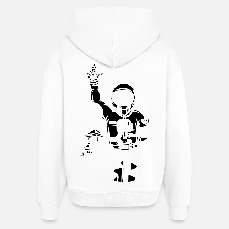 Astronaute - Sweat à capuche unisexe Stanley/Stella Oversized - blanc