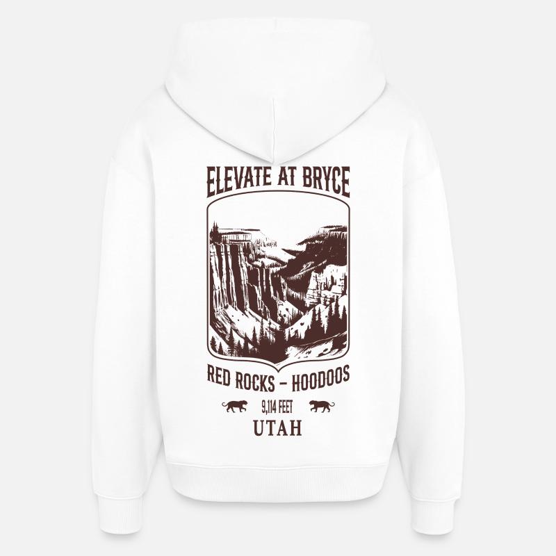 Elevate at Bryce - Sweat à capuche unisexe Stanley/Stella Oversized - blanc