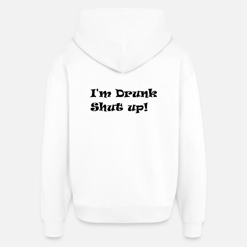 Je suis ivre - Sweat à capuche unisexe Stanley/Stella Oversized - blanc