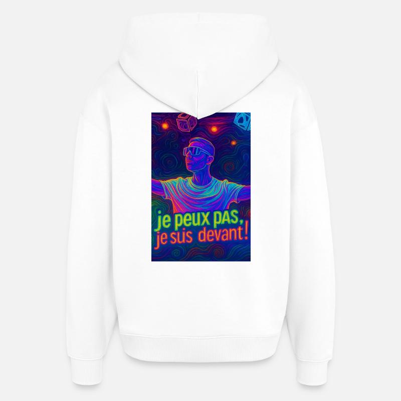 Techno - Sweat à capuche unisexe Stanley/Stella Oversized - blanc