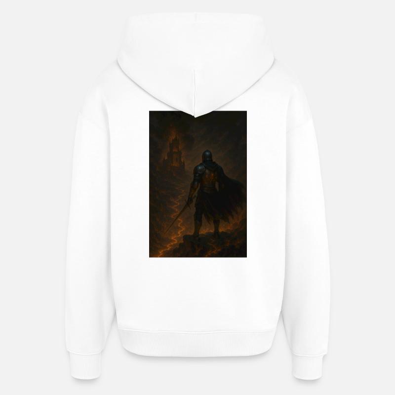 Chevalier de lave en enfer - Sweat à capuche unisexe Stanley/Stella Oversized - blanc