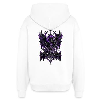 Raven Black Purple Glow – Betreten Sie das Geheimnis - Oversized Unisex Hoodie von Stanley/Stella - Weiß - Hinten - AI Model Male 185 light (185cm)