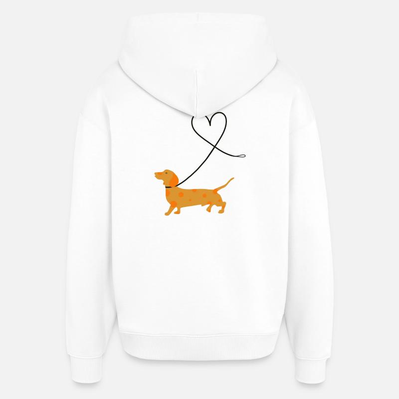 Teckel - Sweat à capuche unisexe Stanley/Stella Oversized - blanc