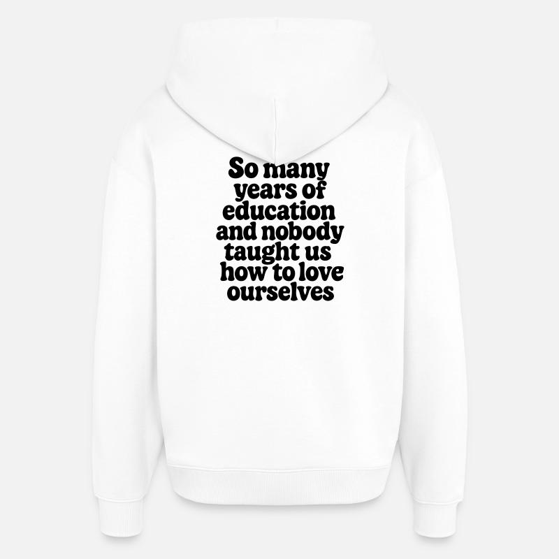 L’amour de soi 2 - Sweat à capuche unisexe Stanley/Stella Oversized - blanc