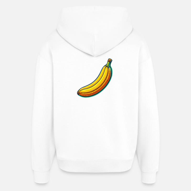 Banane Neon Pop - Sweat à capuche unisexe Stanley/Stella Oversized - blanc