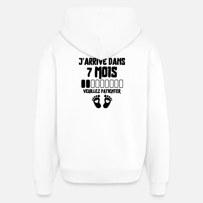 Werdender Vater, werdende Mutter, Schwangerschaft - Oversized Unisex Hoodie von Stanley/Stella - Weiß