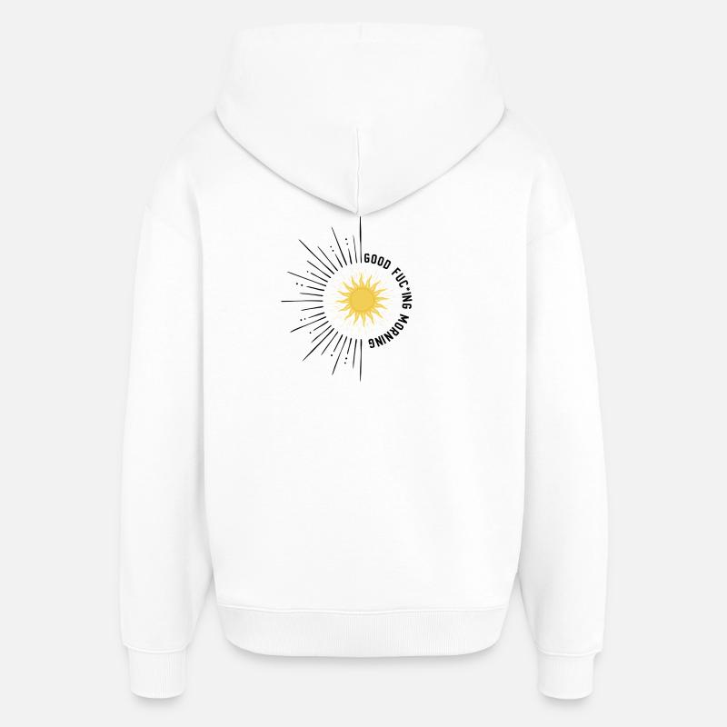 Bon de design matinal - Sweat à capuche unisexe Stanley/Stella Oversized - blanc