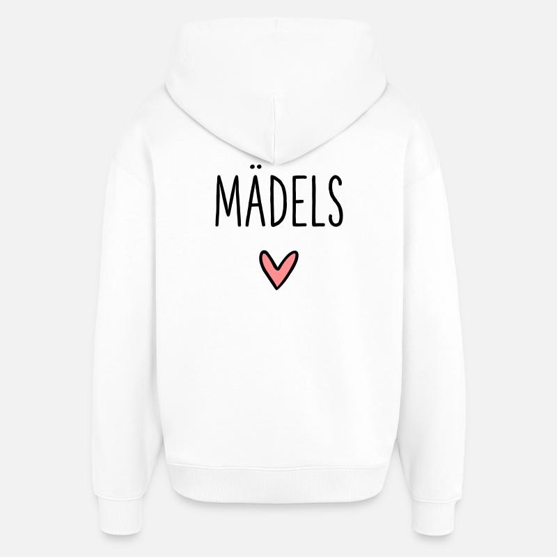 Amour cadeau coeur de fille - Sweat à capuche unisexe Stanley/Stella Oversized - blanc