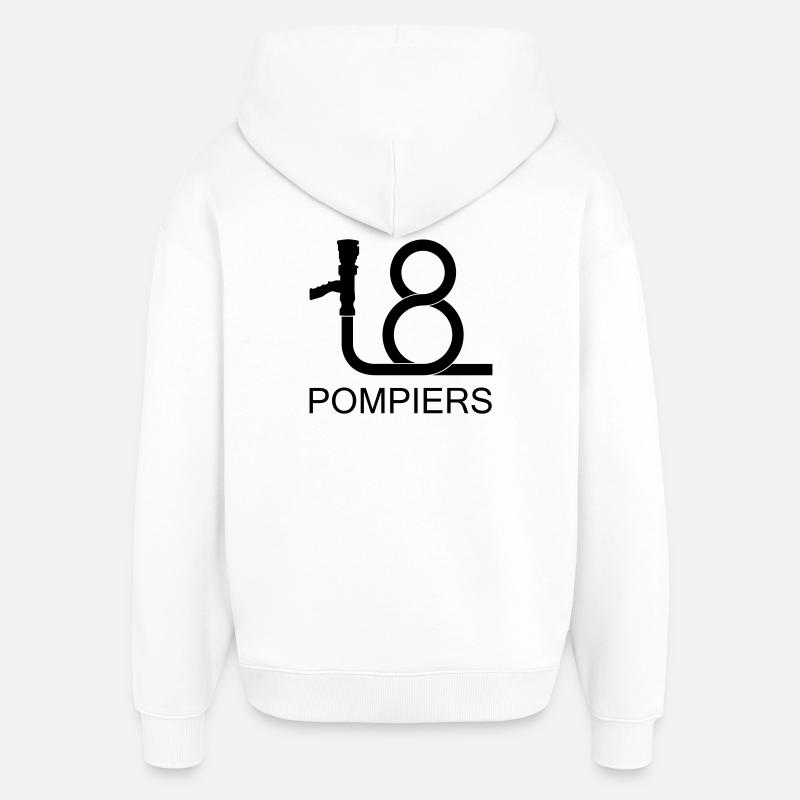 lance_18_2 - Sweat à capuche unisexe Stanley/Stella Oversized - blanc