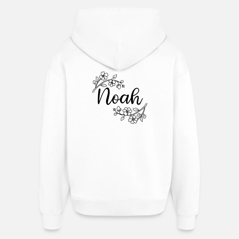 Noé | Nom du nom | Vectographie ! - Sweat à capuche unisexe Stanley/Stella Oversized - blanc