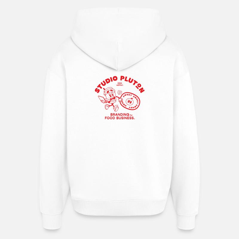 Studio Pluton - Édition 2024 (red) - Sweat à capuche unisexe Stanley/Stella Oversized - blanc